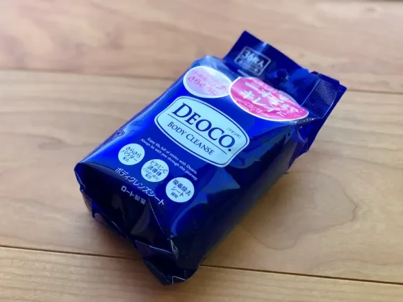 2020年8月に迷走して買っていたデオコのボディクレンズシートのパッケージ（証拠写真）