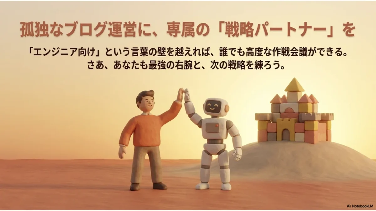 人間とAIロボットが並んで立つイラスト