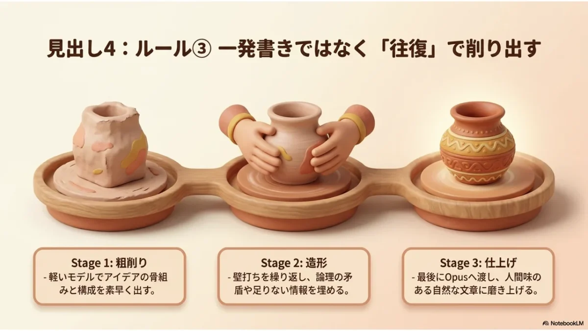 陶芸で器を段階的に仕上げていくStep図のイラスト