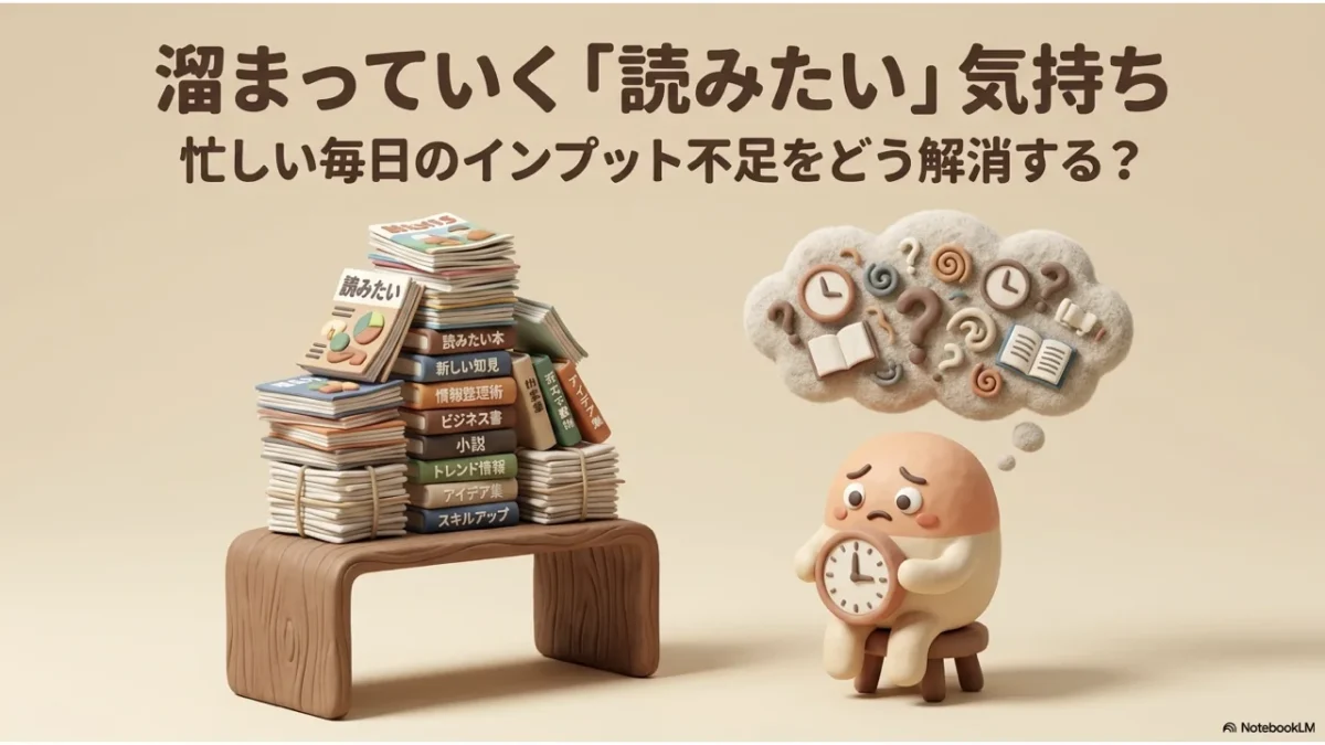スクショフォルダに積み上がる読みたい資料が消化できない悩みのイラスト