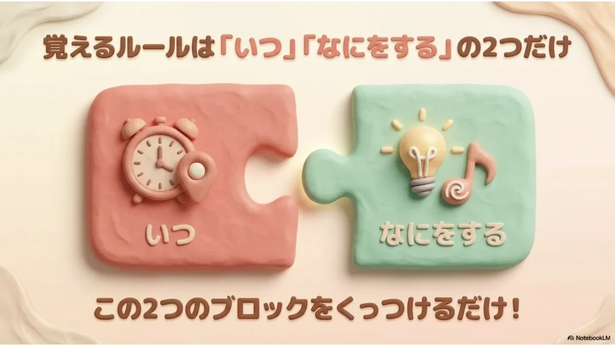 はじめての自動化は、新しく作る・いつを選ぶ・なにをするを選ぶの3ステップで完了する図解