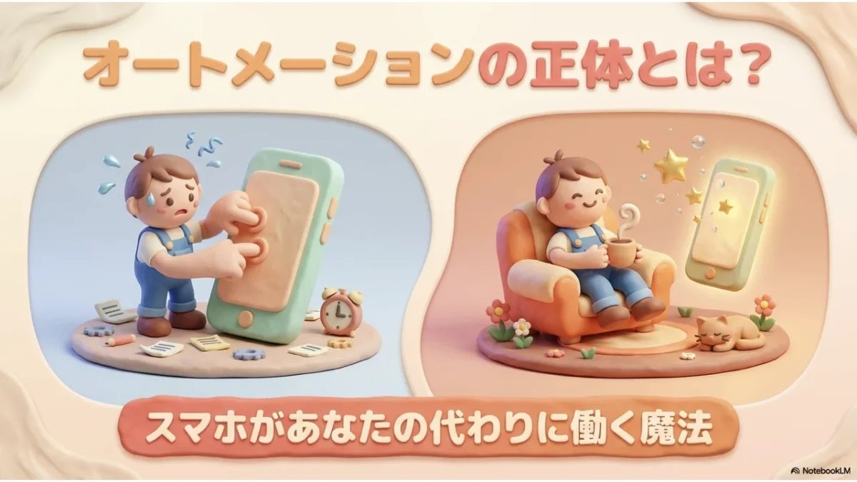 今日から使えるおすすめ設定3選。充電が減ったら省電力モード、アラームを止めたら天気を読み上げ、イヤホンをつけたら音楽アプリを開く、を表した図解