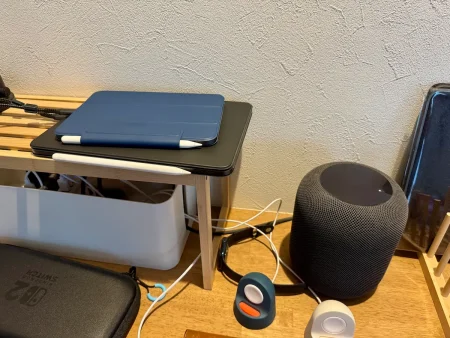 iPad ProやHomePod、Switchをまとめたリビングの充電スポット